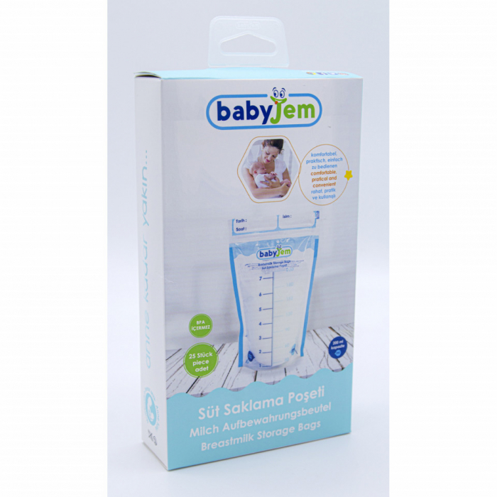 Set 25 pungi pentru stocarea laptelui matern BabyJem [4]