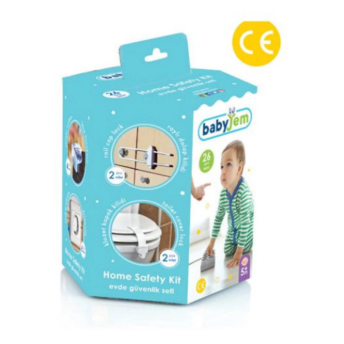 Set 26 protectii pentru mobilier BabyJem Home Safety Kit [2]