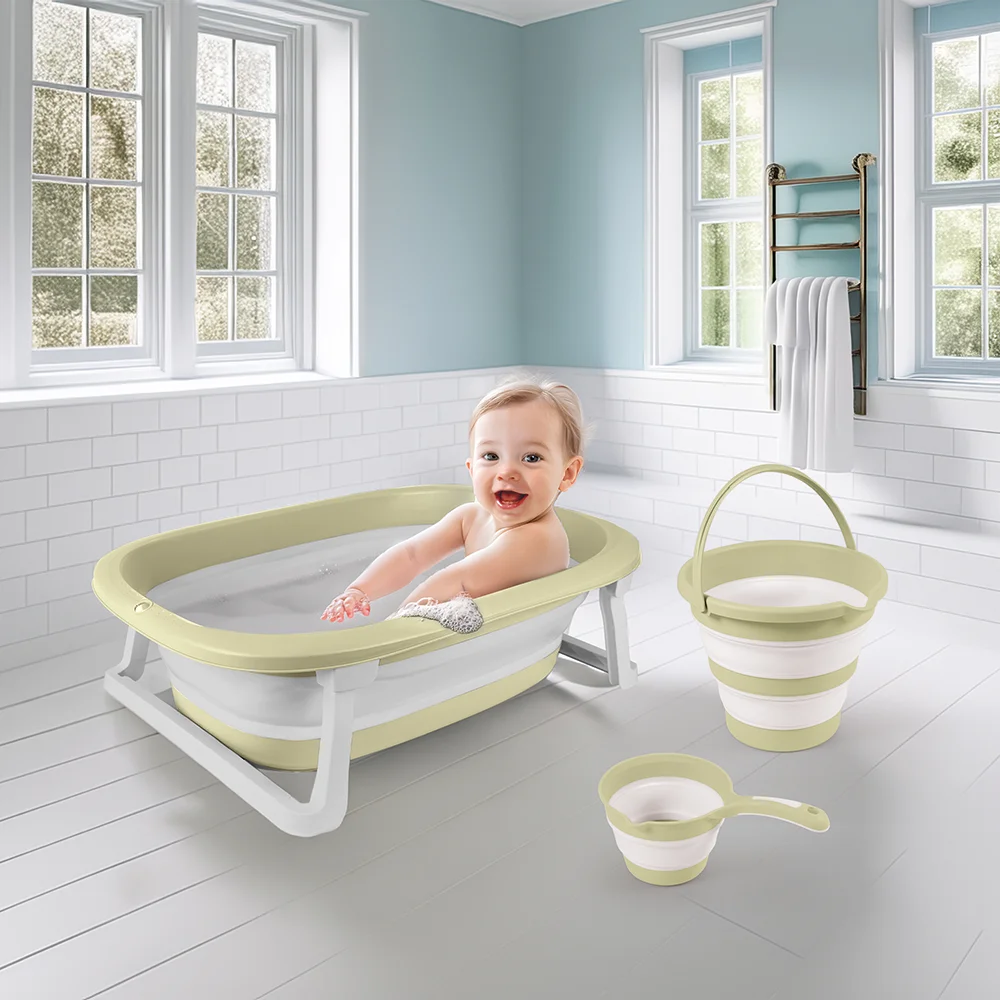 Set 3 in 1 cu cadita pliabila - Verde eco de la Dolu Nuve [5]
