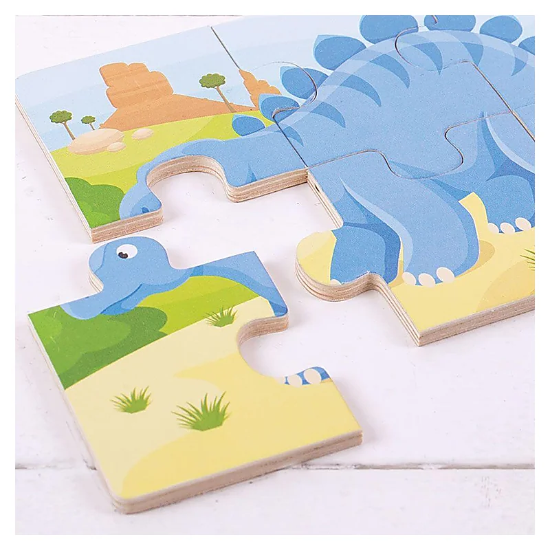Set 3 puzzle din lemn - Dinozauri [4]