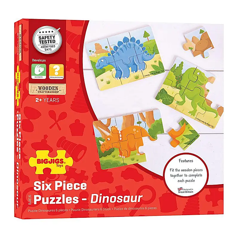 Set 3 puzzle din lemn - Dinozauri [5]