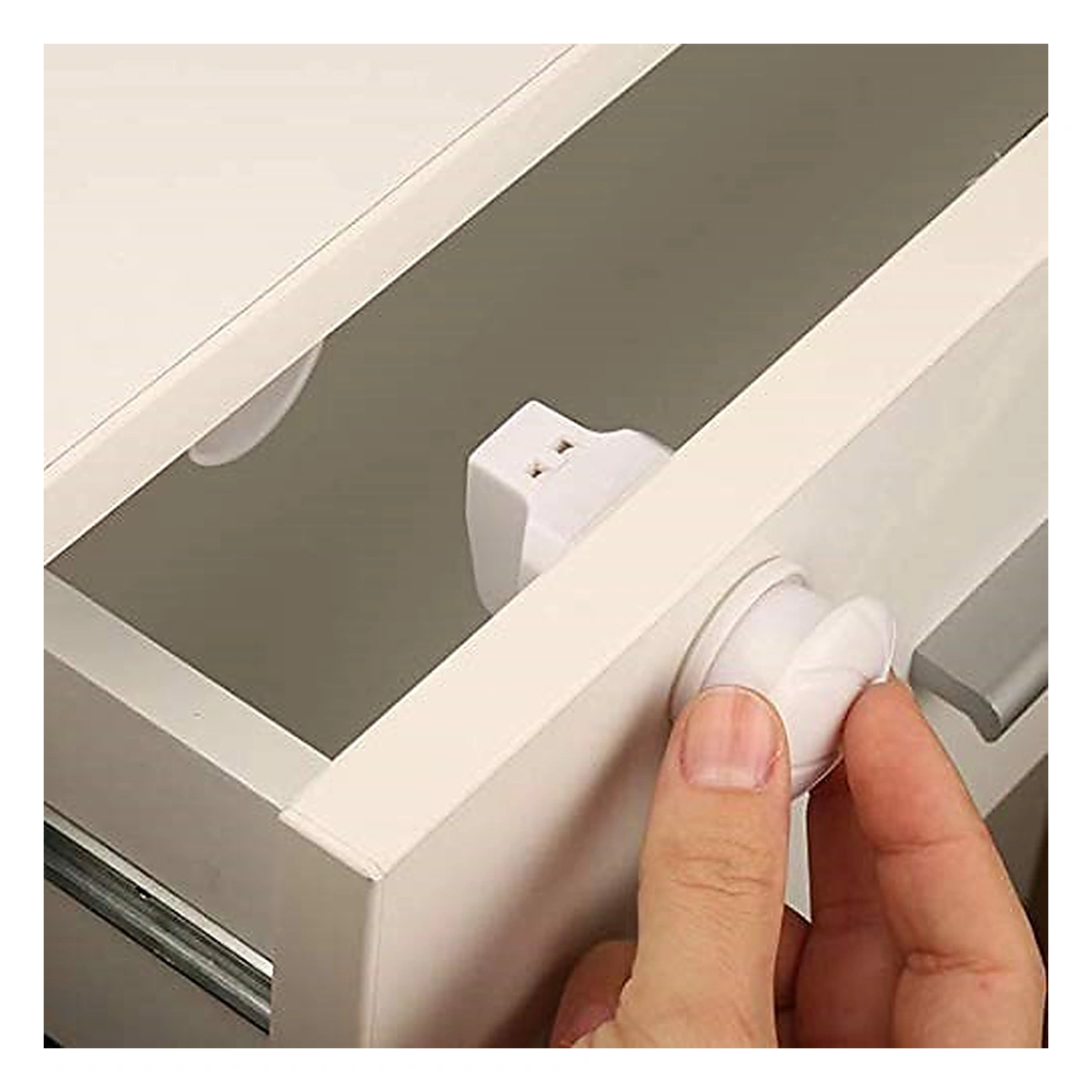 Set 3 sigurante magnetice pentru usi de dulapuri si sertare BabyJem [2]