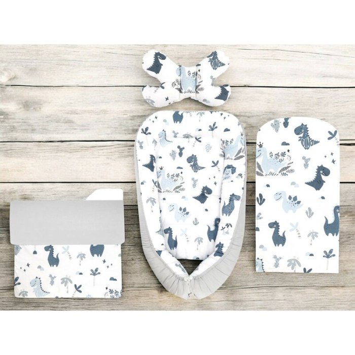 Set 4 in 1 Cosulet bebelus, MimiNu, Baby Cocoon 75x55 cm, Husa bumbac, Din bumbac certificat Oeko Tex Standard 100, Cu [3]