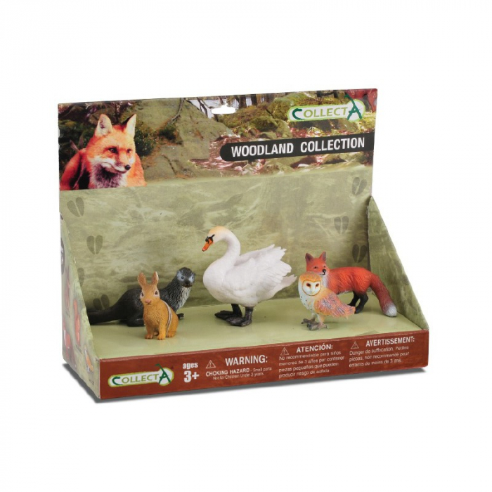 Set 5 figurine Animale din padure pictate manual LPP Collecta [1]
