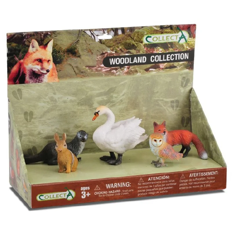 Set 5 figurine Animale din padure pictate manual LPP Collecta [1]