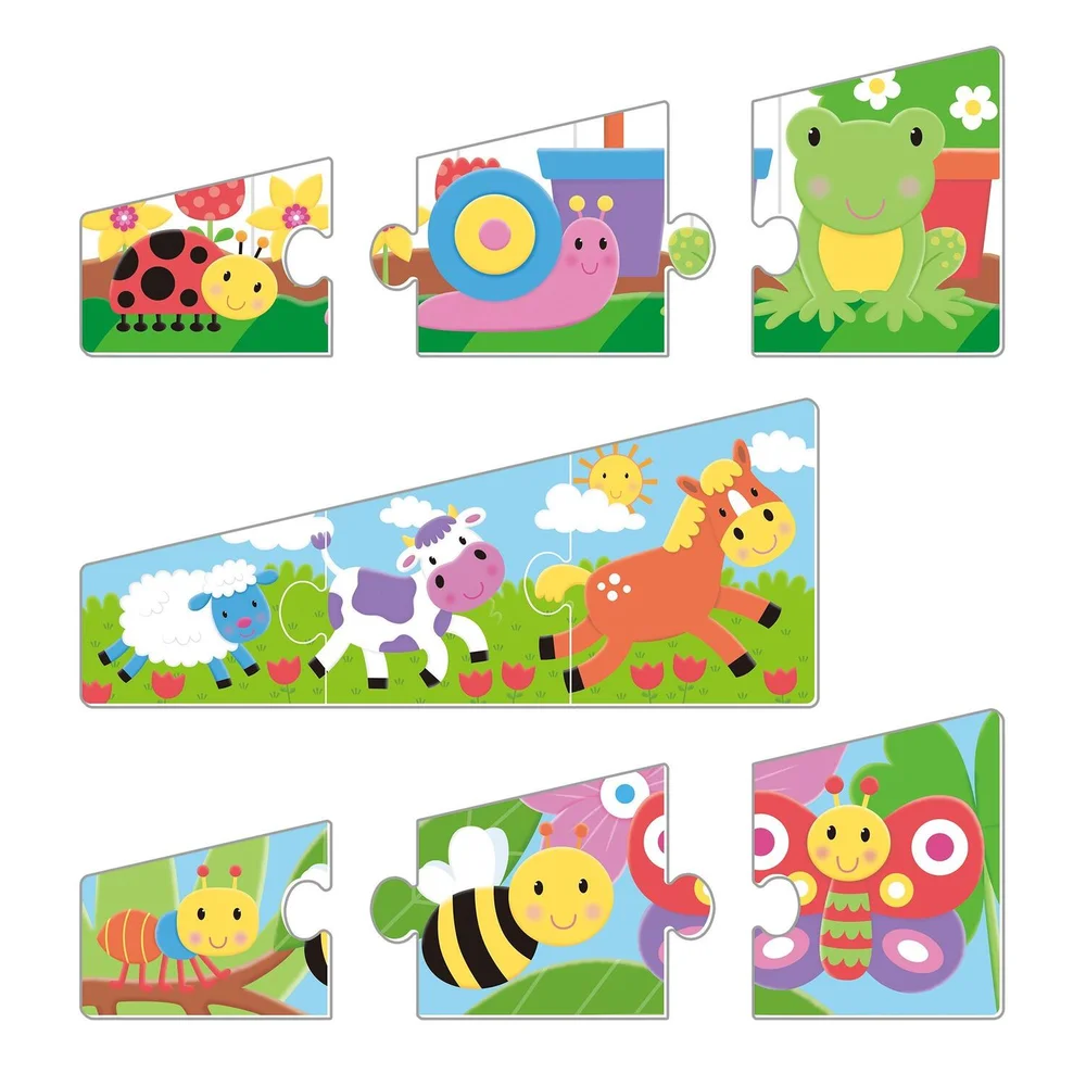Set 6 puzzle - Animalute jucause (3 piese) [2]