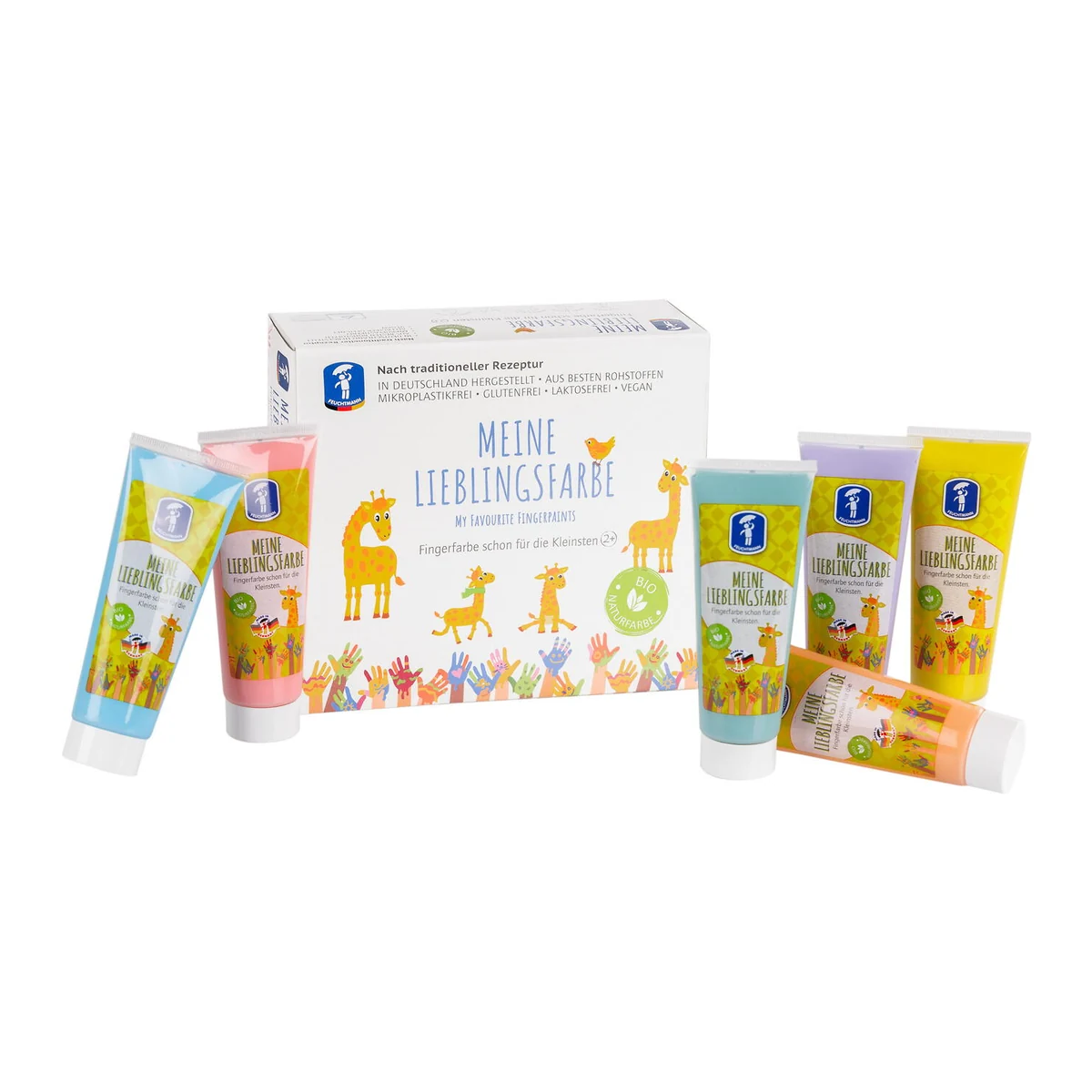 Set vopsea degetele FEUCHTMANN Pastel 6 culori 2 ani+ [2]