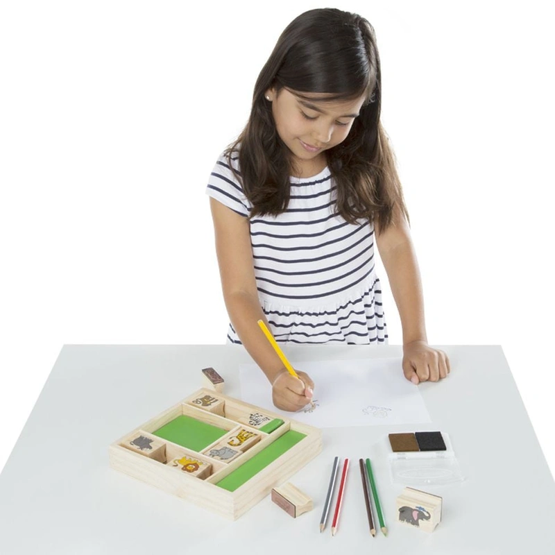 Set 9 stampile din lemn Safari - Melissa & Doug [3]