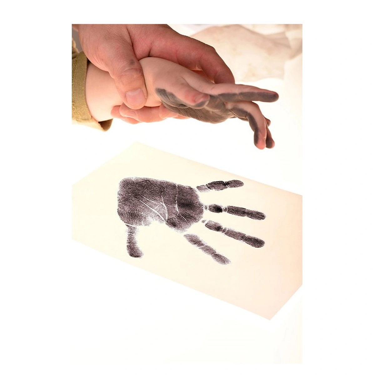 Set amprente mulaj, Petite&Mars, Baby Dab, Cu cerneala, Pentru 20 de amprente manuta sau piciorus, Non-toxic, Albastru/Gri [8]