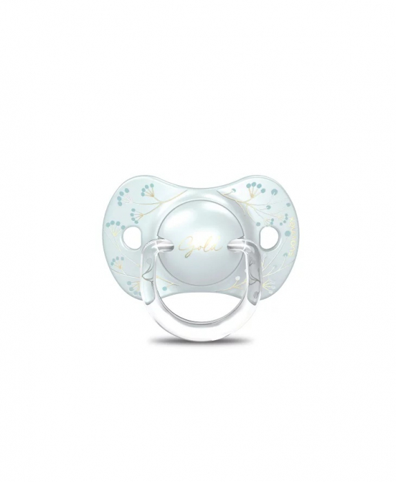 Set biberon 270ml + suzetă 0-6m + lănțișor Albastru Gold Premium [3]