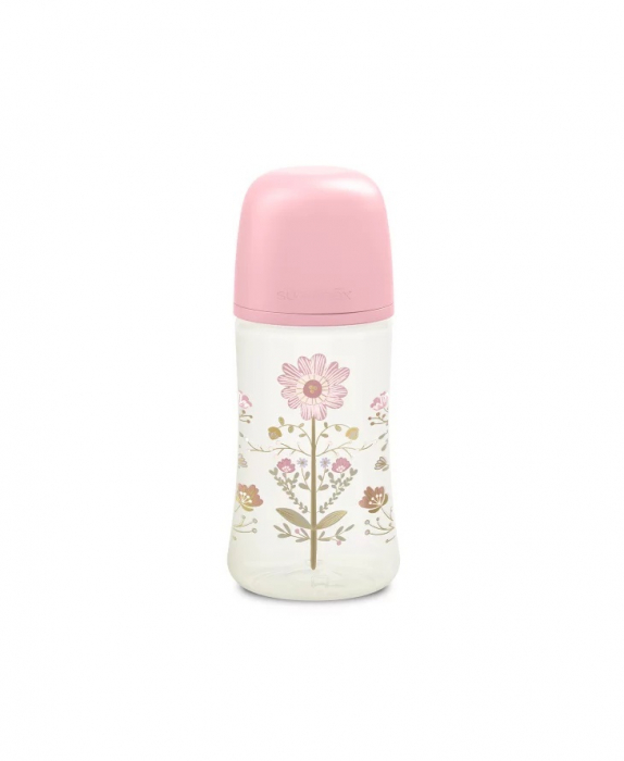 Set biberon 270ml + suzetă 0-6m + lănțișor Roz Gold Premium [2]