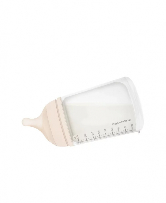 Set biberon anticolici 270 ml + tetină cu debit mediu + săculeț silicon Zero Zero Suavinex [4]