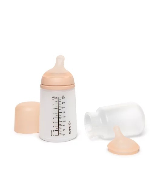 Set biberon anticolici 270 ml + tetină cu debit mediu + săculeț silicon Zero Zero Suavinex [3]