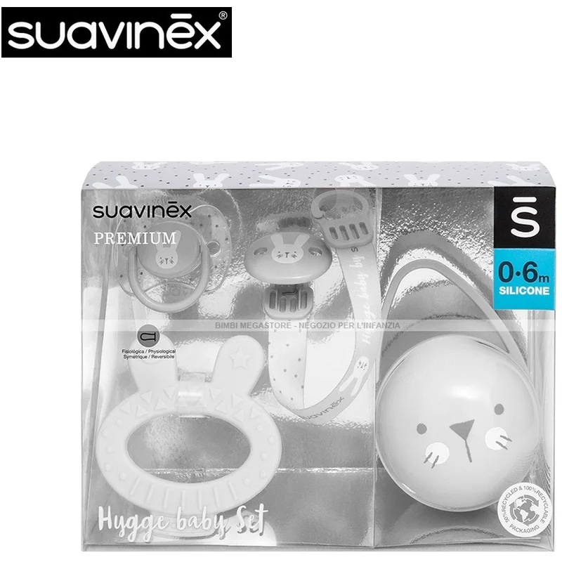 Set cadou 4 articole, iepuras gri, Hygge Suavinex [5]