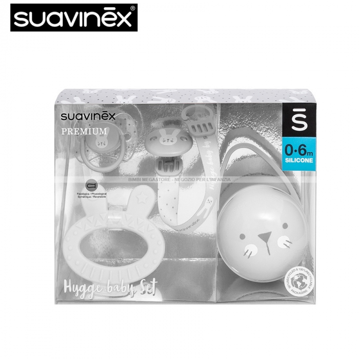 Set cadou 4 articole, iepuras gri, Hygge Suavinex [5]