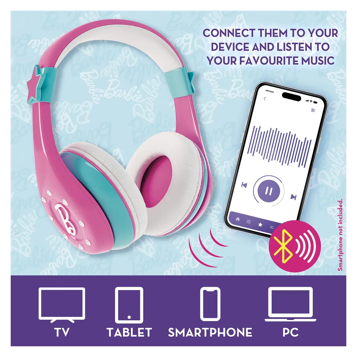 Set casti & microfon cu bluetooth - Barbie de la LISCIANI [3]