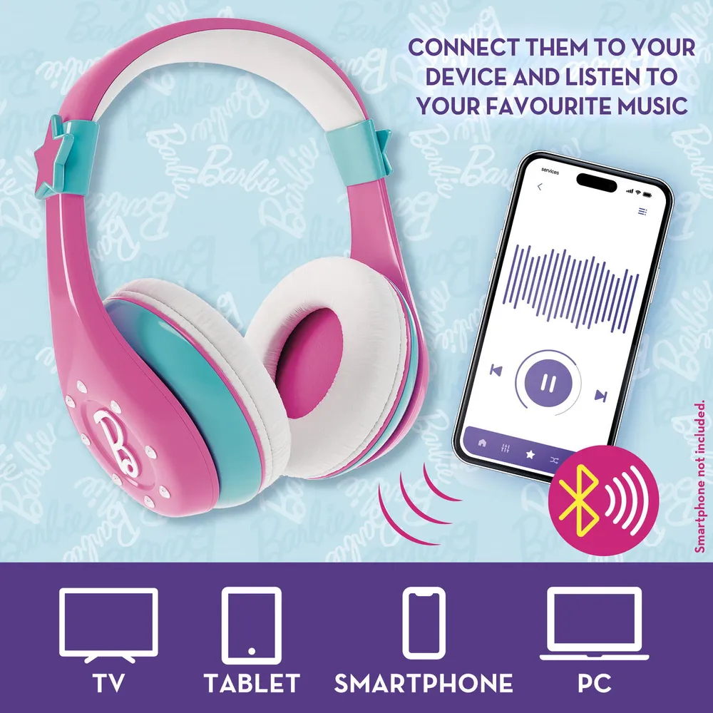 Set casti & microfon cu bluetooth - Barbie de la LISCIANI [3]