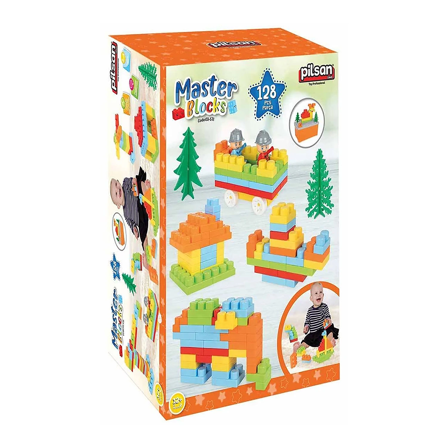 Set constructie Pilsan Master Blocks 128 piese [1]