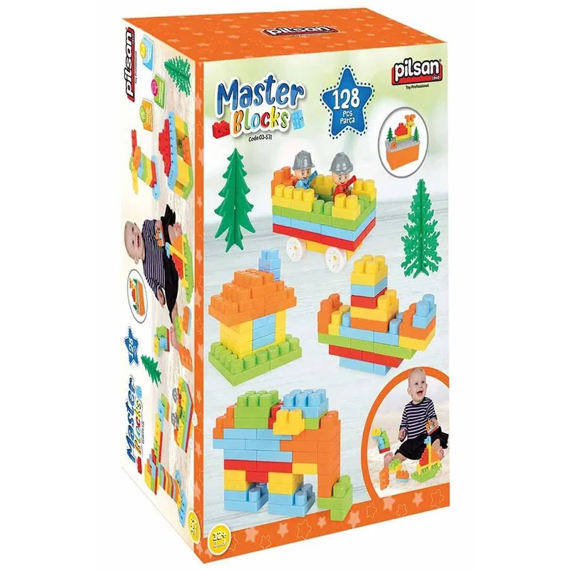 Set constructie Pilsan Master Blocks 128 piese [1]