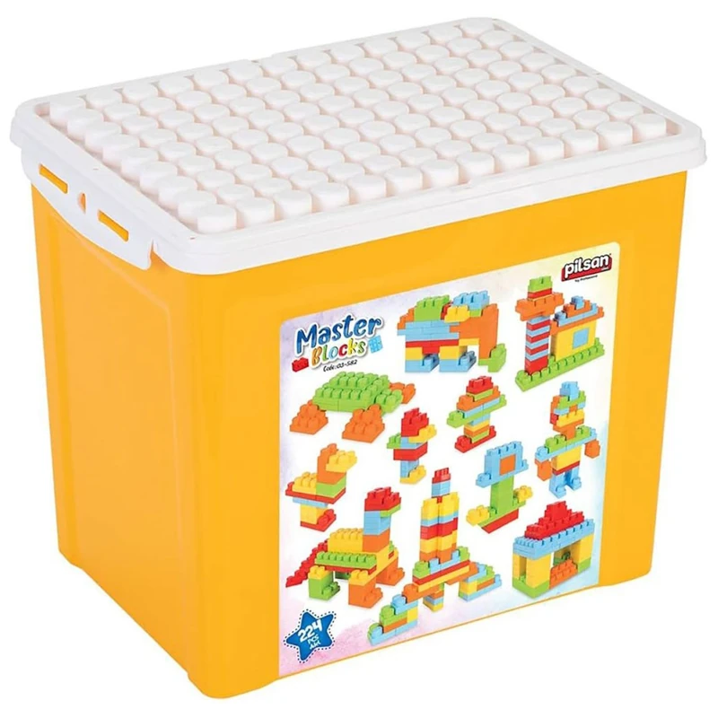 Set constructie Pilsan Master Blocks 224 piese galben [1]