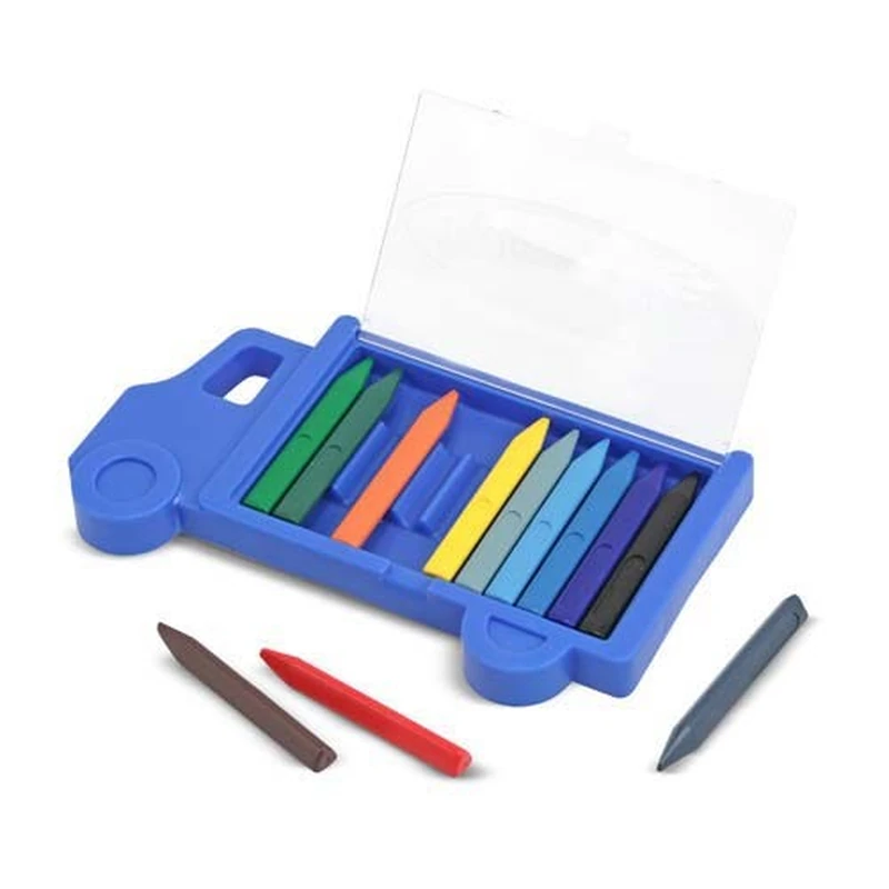 Set creioane colorate triunghiulare Truck Melissa and Doug 12 buc [1]
