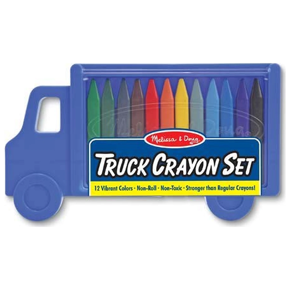 Set creioane colorate triunghiulare Truck Melissa and Doug 12 buc 3 ani [2]