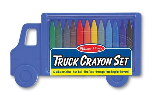 Set creioane colorate triunghiulare Truck Melissa and Doug 12 buc [2]