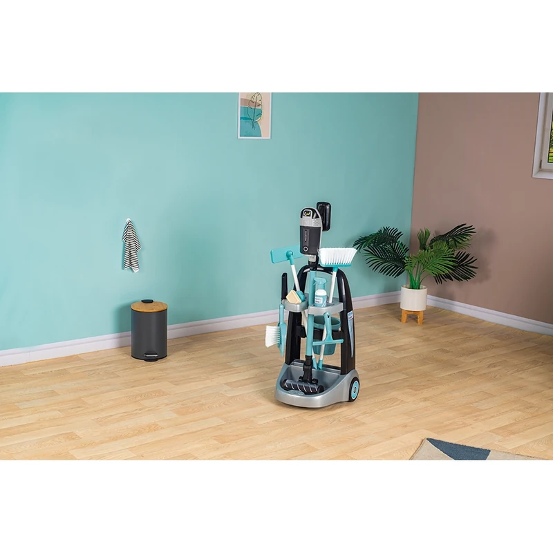 Set curatenie pentru copii cu troller si aspirator electronic Rowenta negru [8]