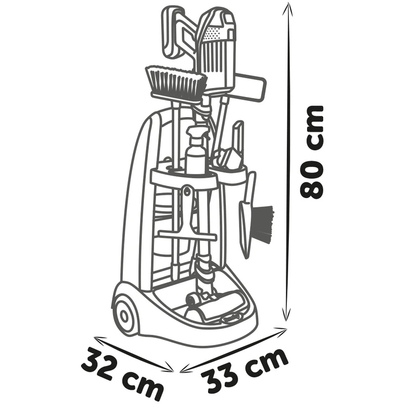 Set curatenie pentru copii cu troller si aspirator electronic Rowenta negru [5]
