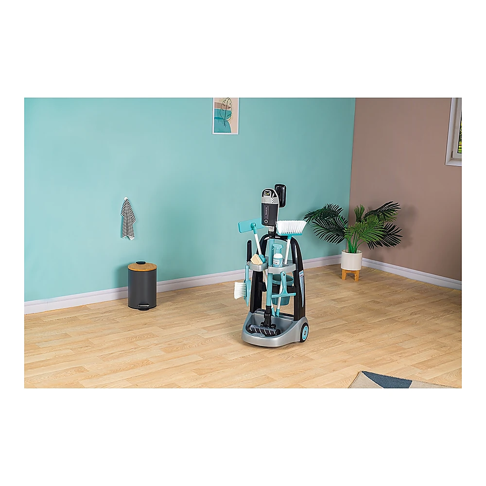 Set curatenie pentru copii cu troller si aspirator electronic Rowenta negru [4]