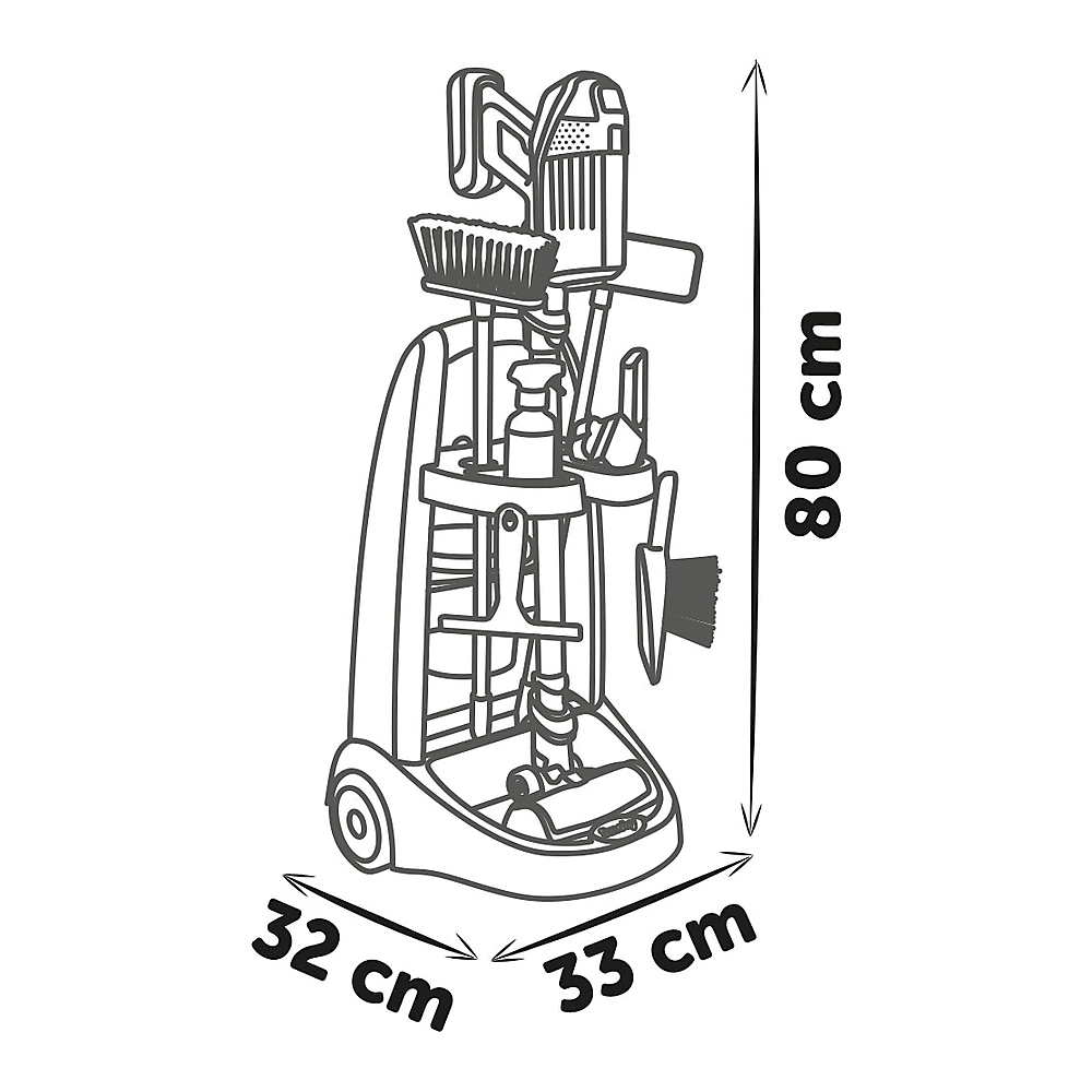 Set curatenie pentru copii cu troller si aspirator electronic Rowenta negru [2]