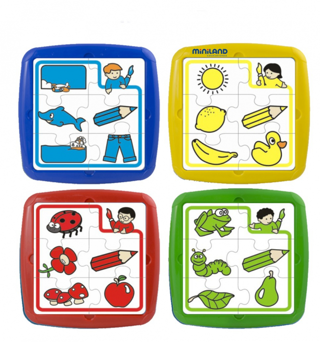 Set de 4 puzzle educative Miniland [1]