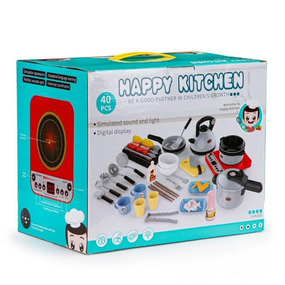 Set de barbeque cu led si sunete si 40 de elemente Ecotoys [2]
