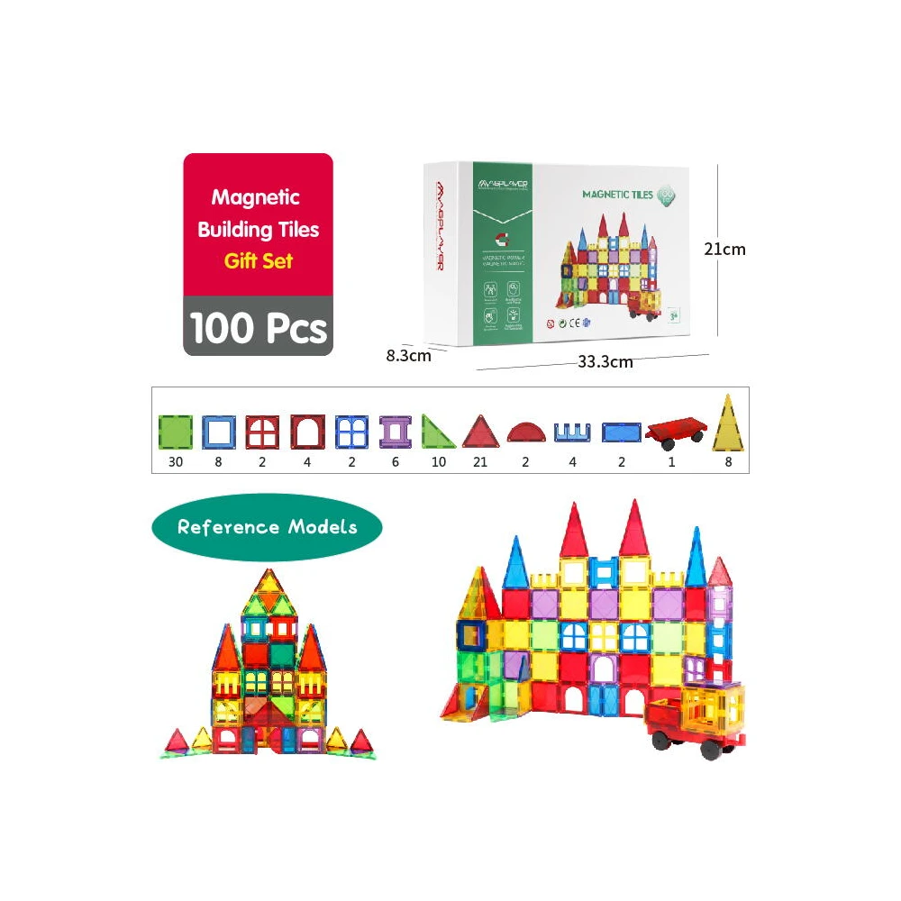 Set de constructie magnetic 3D - 100 piese [3]