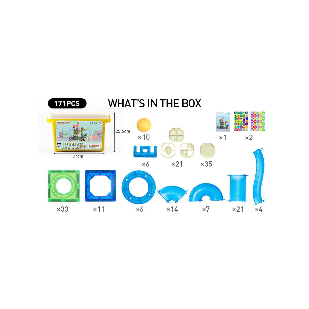 Set de constructie magnetic - Marble Run (171 piese) [3]