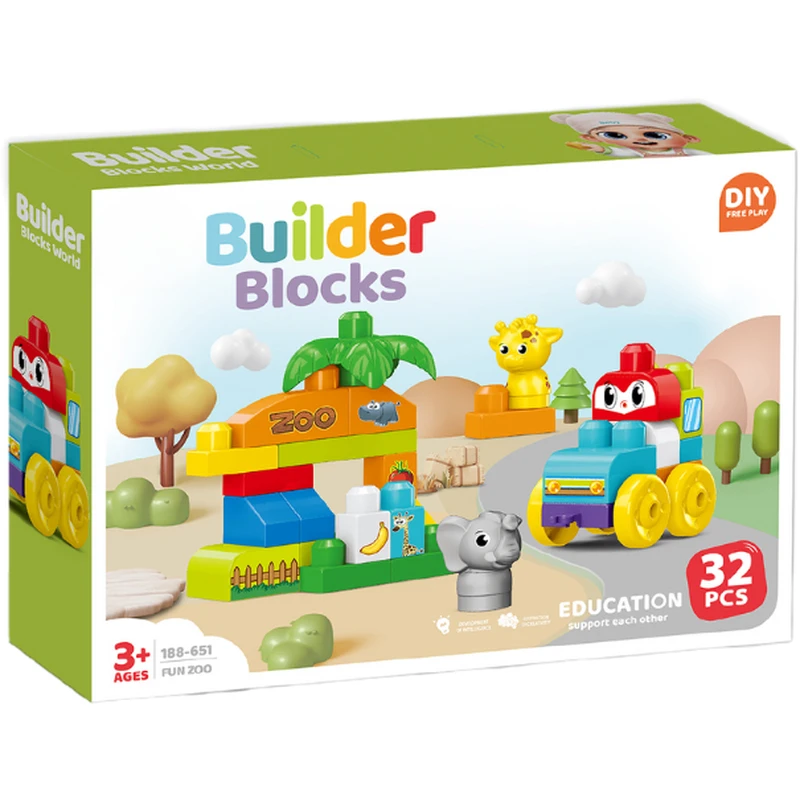 Set de constructie STEAM - Zoo distractiva (32 piese) [2]
