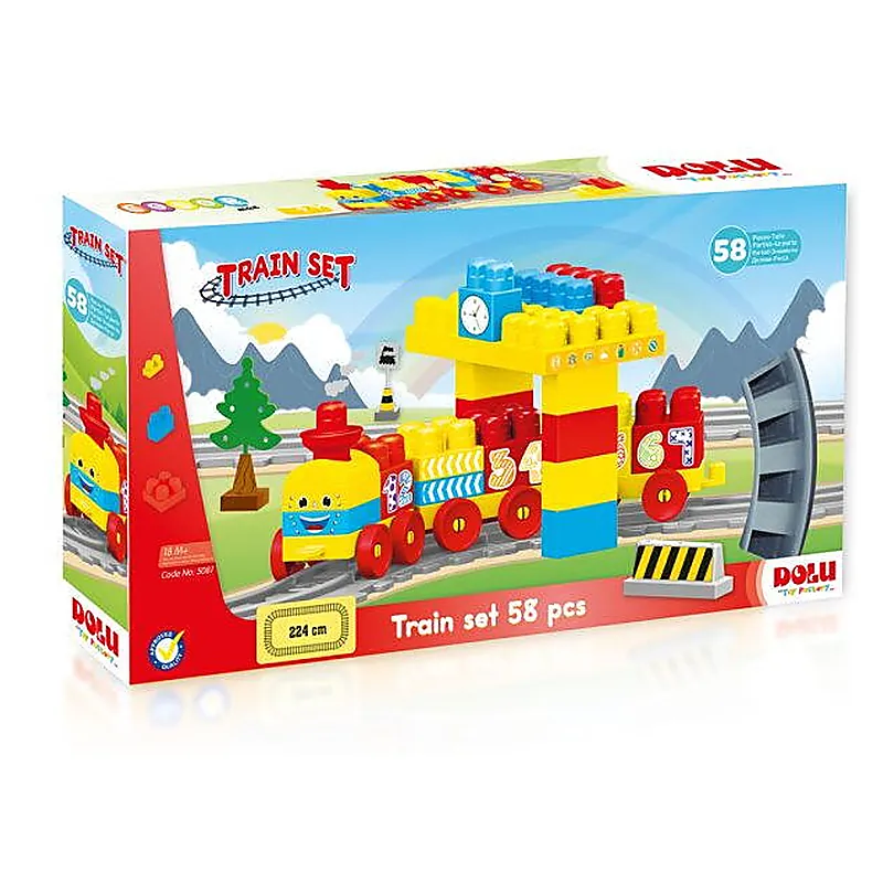 Set de constructii cu trenulet - 58 piese [5]
