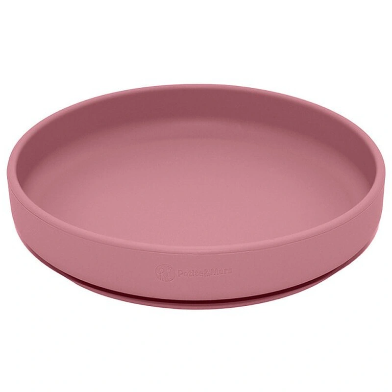 Set de hranire, Cu farfurie, Bol si tacamuri, Din silicon fara BFA, Roz [3]