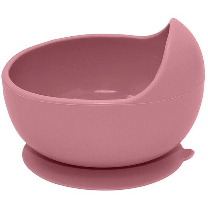 Set de hranire, Cu farfurie, Bol si tacamuri, Din silicon fara BFA, Roz [4]