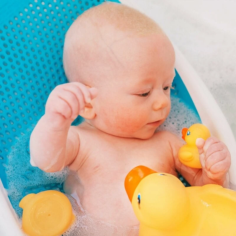 Set de joaca de baie, Ratusca cu trei bococi, Fara gauri, Playgro [9]