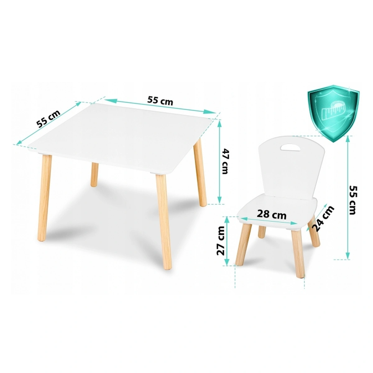 Set de masa cu doua scaune pentru copii Ricokids [5]