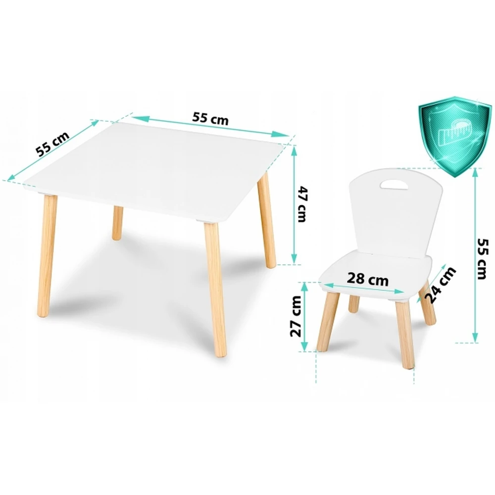 Set de masa cu doua scaune pentru copii Ricokids [5]