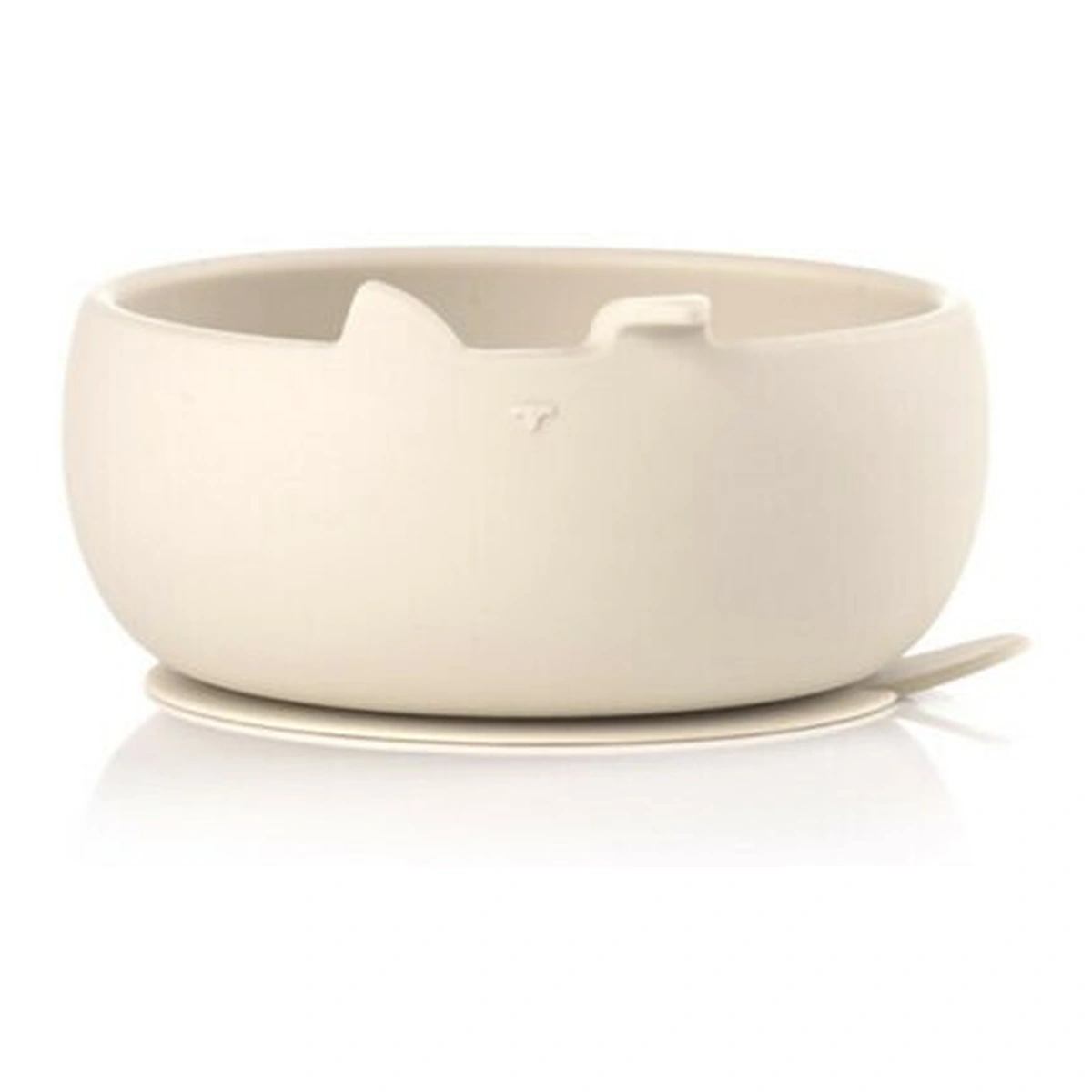 Set de masa, Jane, Din silicon, 2 piese, Cu bol si lingurita, BPA Free, Sand [2]