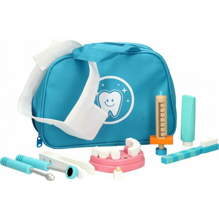Set dentist, Joueco, Din lemn certificat FSC, Include gentuta pentru depozitare jucarii, 3 ani+ [4]