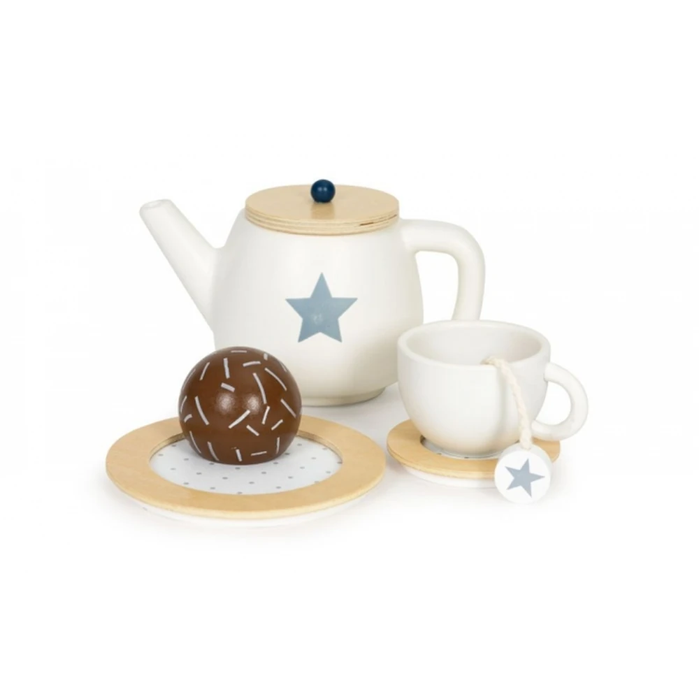 Set din lemn pentru a servi ceaiul, 17 elemente, Ecotoys [3]