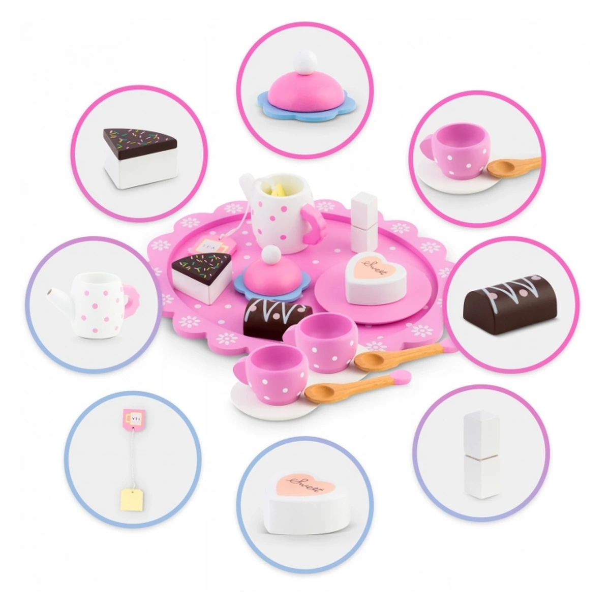 Set lemn servit ceai Ricokids copii 3 ani+ [5]