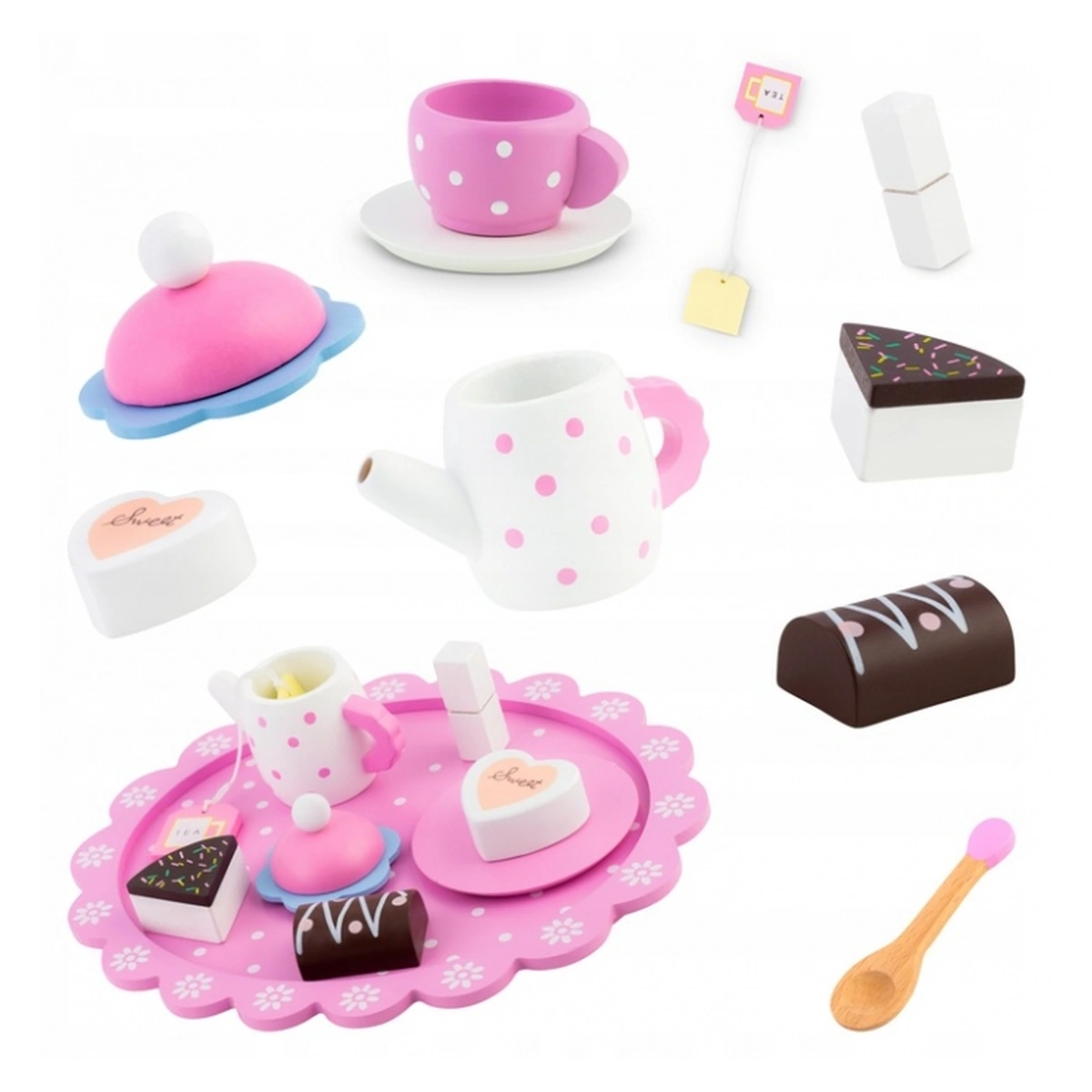 Set lemn servit ceai Ricokids copii 3 ani+ [4]