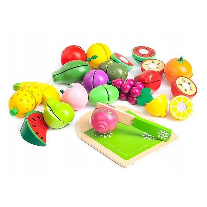 Set fructe din lemn, 20 de bucati - Ecotoys [2]