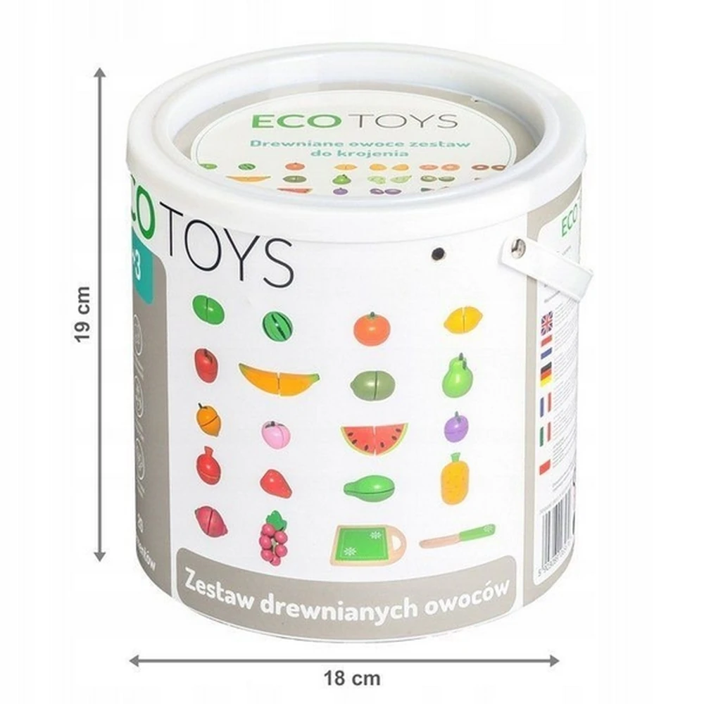 Set fructe din lemn, 20 de bucati - Ecotoys [2]