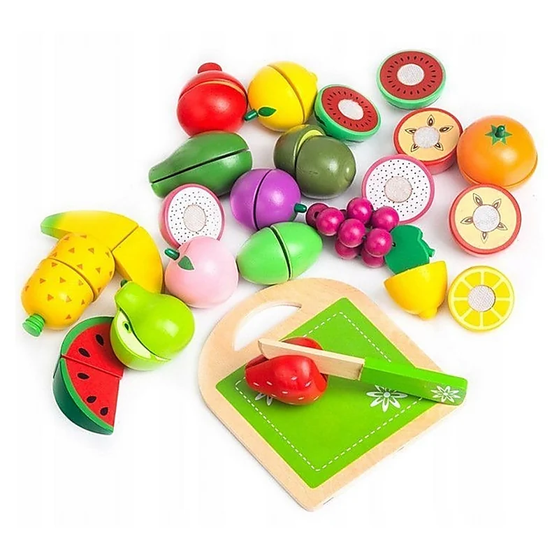Set fructe din lemn, 20 de bucati - Ecotoys [3]